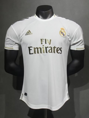 Player Retro Version 2019-20 Real Madrid Home White Thailand Soccer Jersey AAA-703