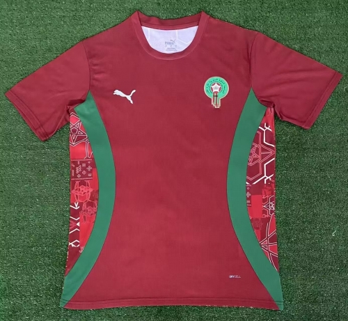 2024/25 Morocco Red Thailand Soccer Training Jersey-416/23