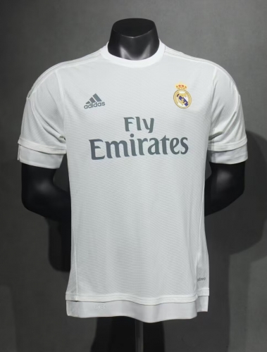 Player Retro Version 2015-16 Real Madrid Home White Thailand Soccer Jersey AAA-703