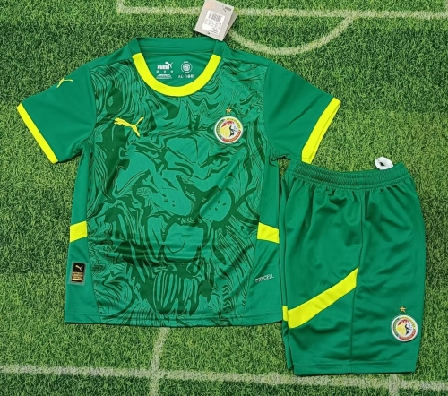 Kids 2024/25 Senegal Away Green Kids/Youth Soccer Uniform-507/SKE