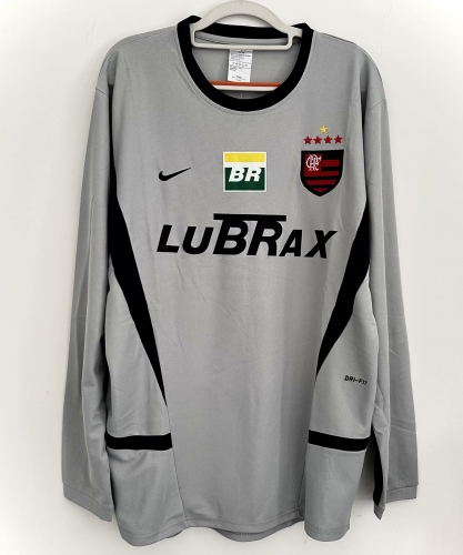 02/03 Retro Version Flamengo Goalkeeper Gray LS Thailand Soccer Jersey AAA-FY