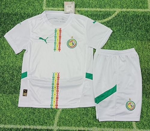 Kids 2024/25 Senegal White Kids/Youth Soccer Uniform-507/SKE