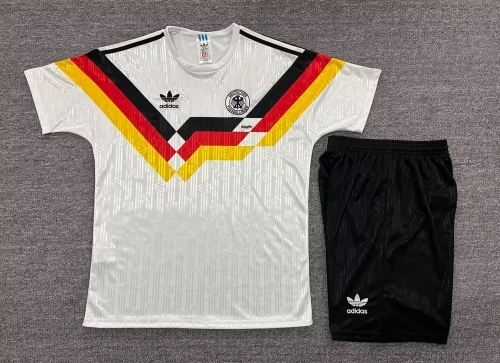 1990 Retro Version Germany Home White Soccer Uniform-315