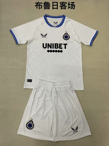 Kids 2024/25 Club Brugge Away White Kids/Youth Soccer Uniform-208