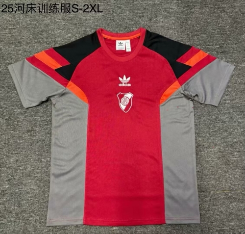 2025 CA River Plate Red & Gray Thailand Soccer Training Jerseys-709/23/47