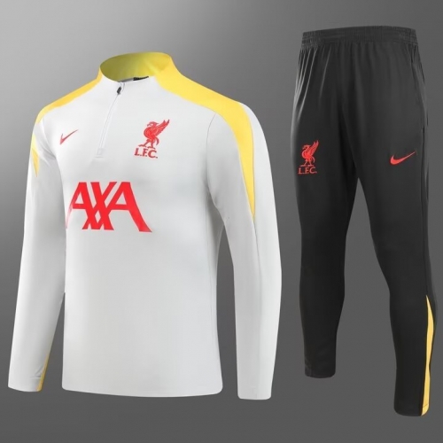 2024/25 Liverpool Gray Soccer Tracksuit Uniform-GDP