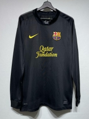 11/12 Retro Version Barcelona Away Black Thailand LS Soccer Jersey AAA-301