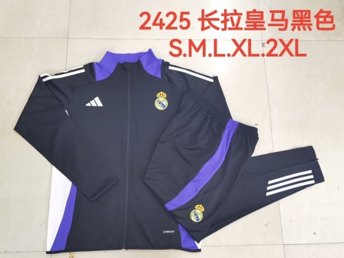 2024/25 Real Madrid Black Thailand Jacket Uniform-815