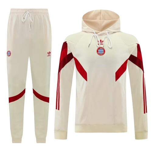 2024/25 Bayern München Rice Yellow Soccer Tracksuit Uniform With Hat-LH