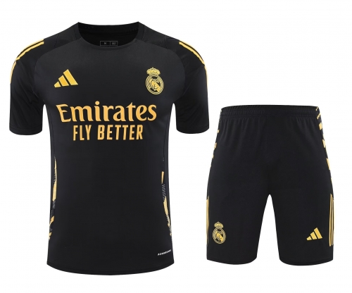 2024-25 Real Madrid Black Thailand Soccer Training Uniform-418