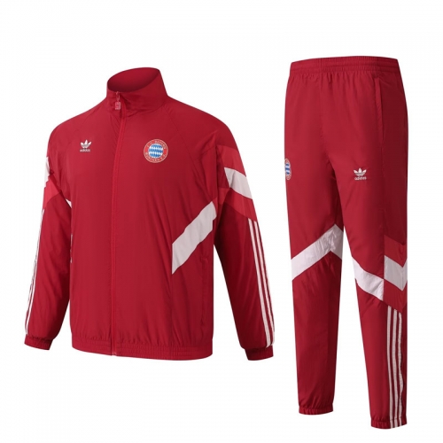 2024/25 Retro Bayern Münche Red Soccer Windbreaker Uniform-703