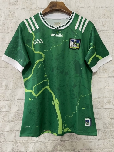 2025 GAA Season Limerick Home Green Thailand Rugby Shirts-805