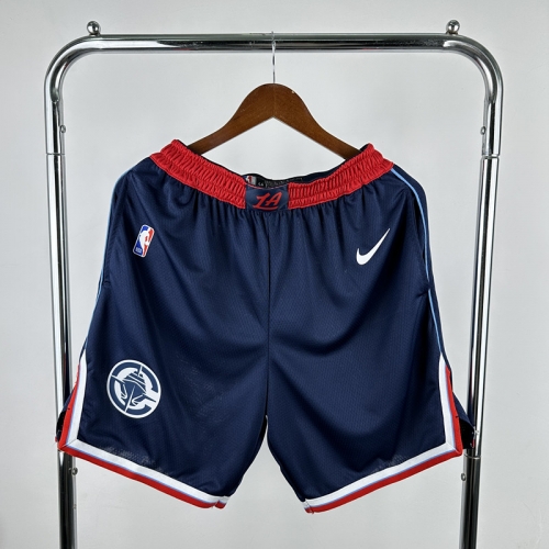 2025 Season NBA Los Angeles Clippers Royal Blue Shorts-311