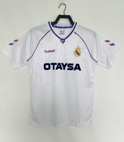 90/92 Retro Version Real Madrid Home White Thailand Soccer Jersey AAA-811