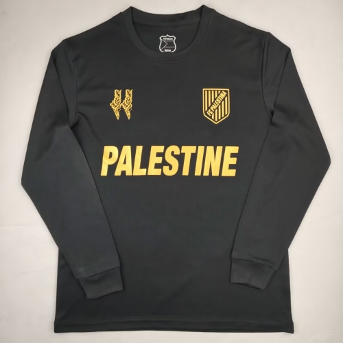 2024/25 Commemorative Version Palestine Black Thailand LS Soccer Jersey-38