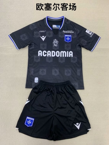 2024/25 AJ Auxerre Away Black Soccer Uniform-208