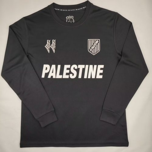 2024/25 Commemorative Version Palestine Black Thailand LS Soccer Jersey-38