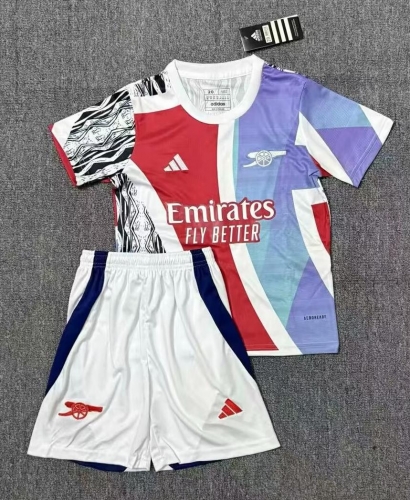 Kids 2024/25 Arsenal Red & Blue Kids/Youth Training Soccer Uniform-516