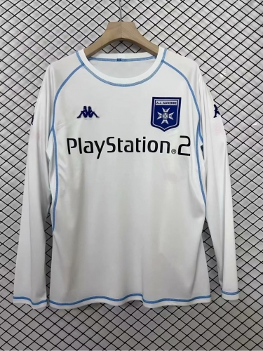 03/04 Retro Version AJ Auxerre Home White LS Thailand Soccer Jersey AAA-95