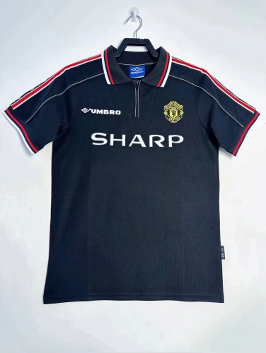 98/99 Retro Version Manchester United Black Thailand Soccer Jersey AAA-811/710/301