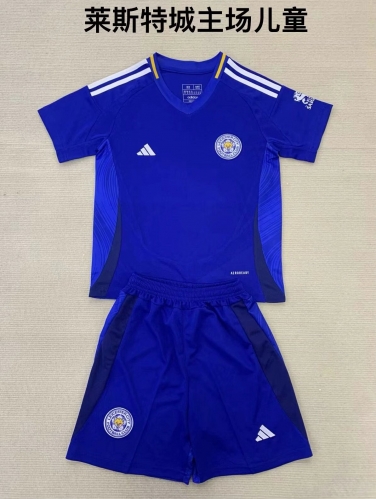 Kids 2024/25 Leicester City Home Blue Kids/Youth Soccer Uniform-208