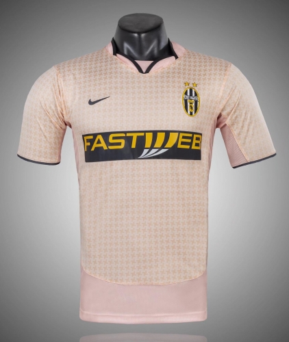 03/04 Retro Version Juventus 2nd Away Pink Thailand Soccer Jersey AAA-1041