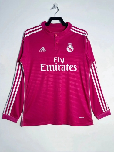 1415 Retro Version Real Madrid Red LS Thailand Soccer Jersey AAA-301/601/811