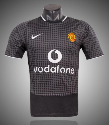 03/05 Retro Version Manchester United Away Black Thailand Soccer Jersey AAA-1041