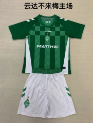 Kids 2024/25 SV Werder Bremen Home Green Kids/Youth Soccer Uniform-208