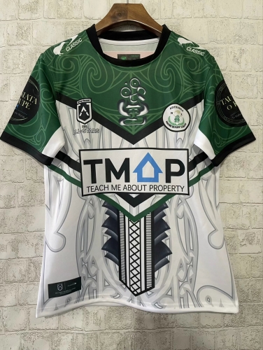 2025 All Stars Maori White & Green Thailand Rugby Jersey-805