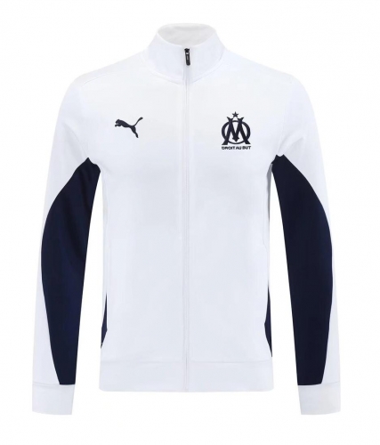 2024/25 #03 Olympique Marseille White Soccer Jacket Top-LH