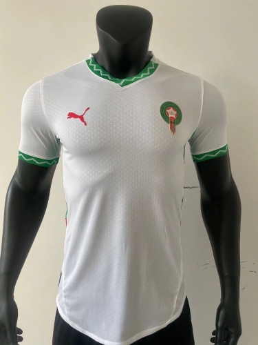 Player Version 2024/25 Morocco Away White Thailand Soccer Jersey AAA-16/888/416