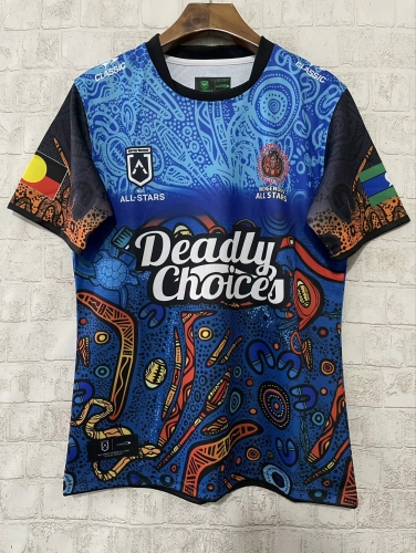 2025 Season Magpie Aboriginal Blue Thailand Rugby Shirts-805