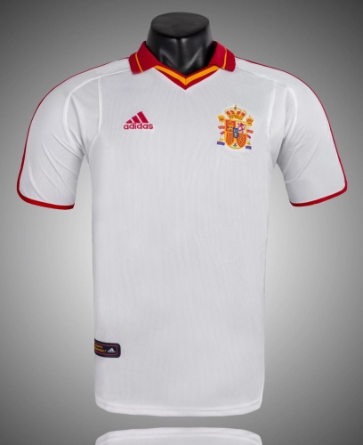 00 Retro Spain Away White Thailand Soccer Jersey AAA-1041