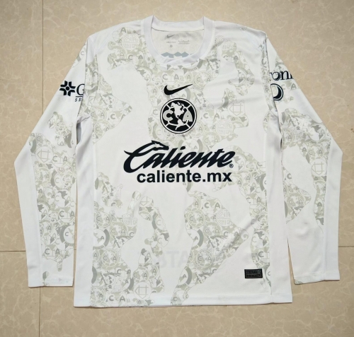 2024/25 Club América Goalkeeper White LS Thailand Soccer Jersey-07