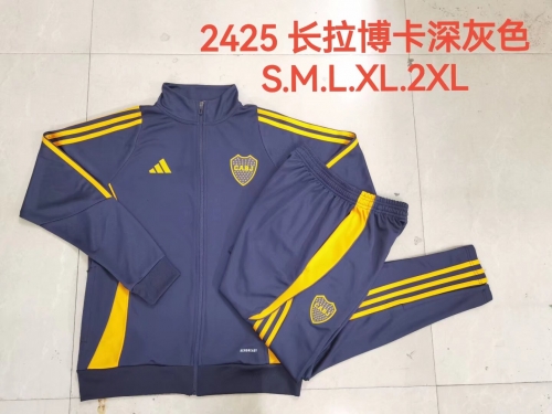 2024/25 BOCA Juniors Gray Blue Soccer Jacket Uniform-815