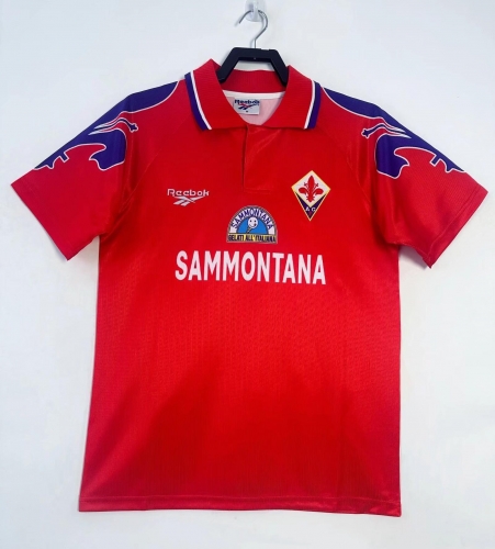 95-96 Retro Version Fiorentina 2nd Away Red Thailand Soccer Jersey AAA-1041/811