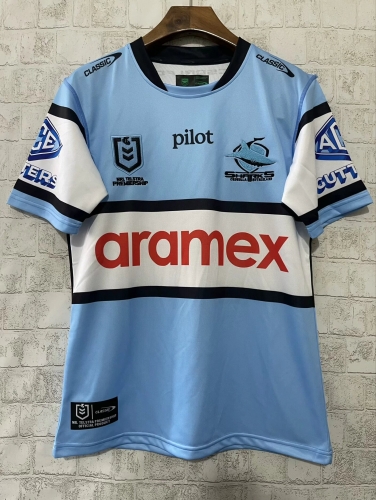 2025 Sharks Home Blue Thailand Rugby Shirts-805