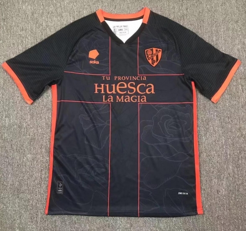 2024/25 SD Huesca 2nd Away Black Thailand Soccer Jersey AAA-417