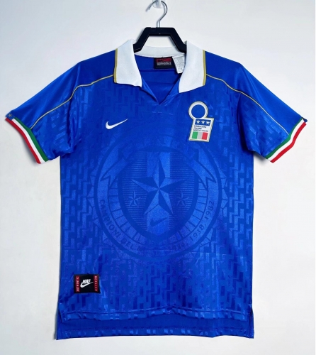 1995 Retro Version Italy Home Blue Thailand Soccer Jersey AAA-811