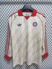 Retro Commemorative Version Bayern München Light Yellow LS Thailand Soccer Jersey AAA-23