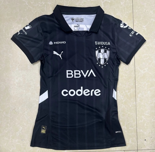 2024/25 Monterrey 2nd Away Black Thailand Female Soccer Jersey AAA-07