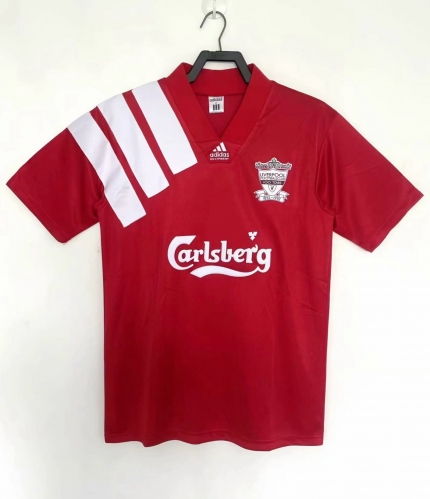 92/93 Retro Version Liverpool Home Red Thailand Soccer Jersey AAA-811