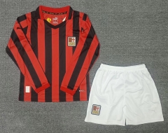 125th Commemorative Version Kids 2024/25 AC Milan Black & Red LS Kids/Youth Soccer Uniform-A