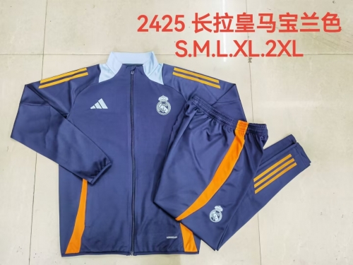 2024/25 Real Madrid Royal Blue Thailand Jacket Uniform-815