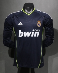 Player Retro Version 2010/11 Real Madrid Away Black LS Thailand Soccer Jersey AAA-703