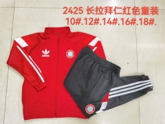 Kids 2024/25 Bayern München Red Kids/Youth Thailand Jacket Uniform-815