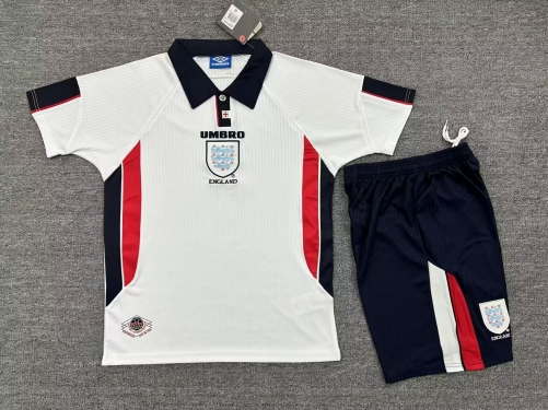 1998 Retro Version England Home White Soccer Uniform-315