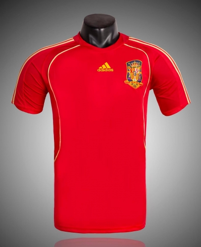 08 Retro Spain Home Red Thailand Soccer Jersey AAA-1041