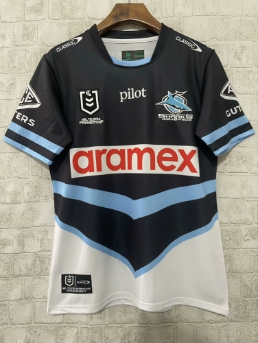 2025 Sharks Away Black Thailand Rugby Shirts-805